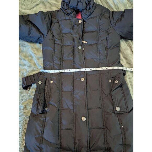 Betsey Johnson Women's xs Black Down Filled Feathers Quilted Puffer Jacket Hoode - Picture 6 of 7